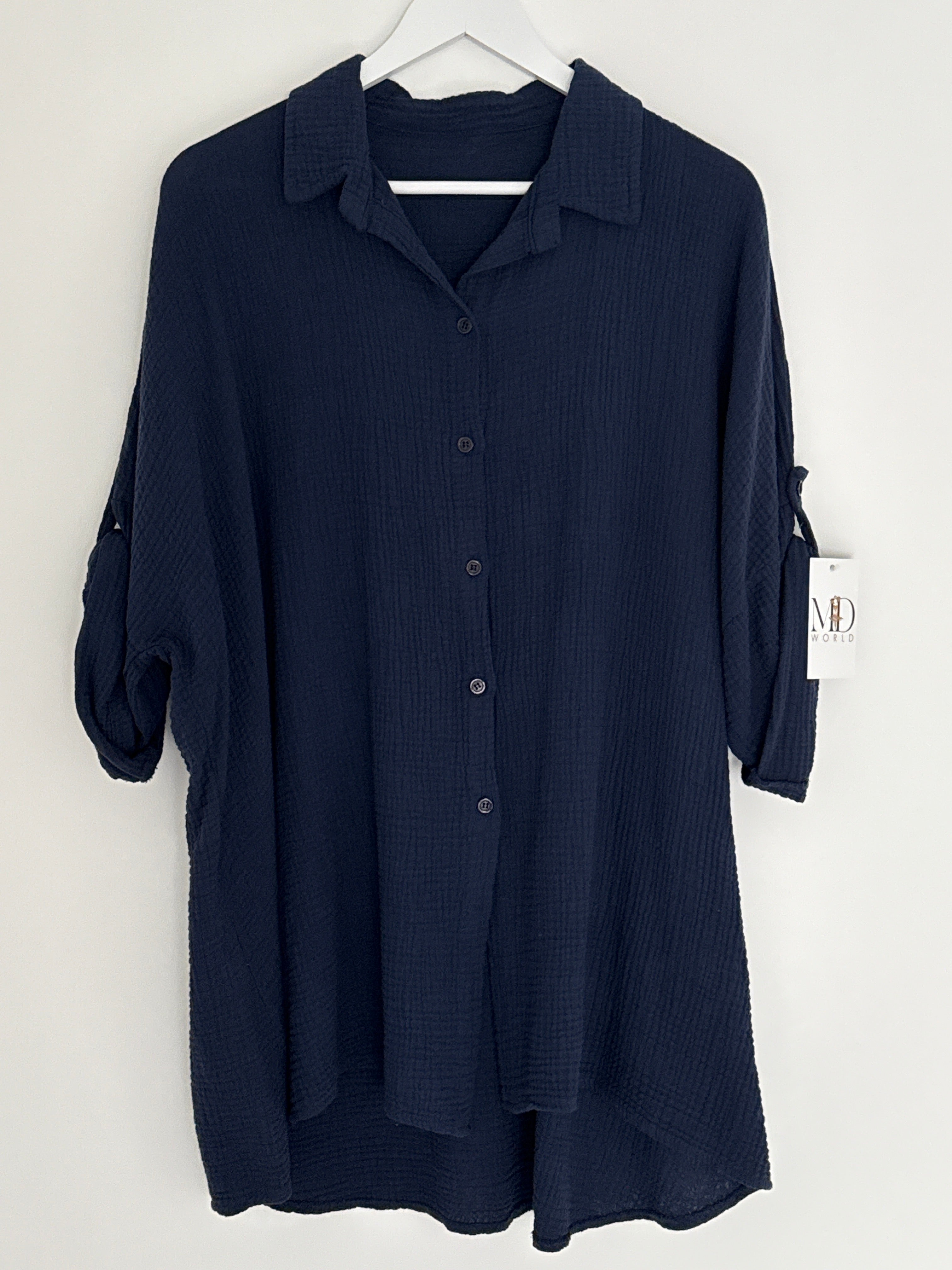 OVERSIZE MUSSELIN BLUSE | AIRA