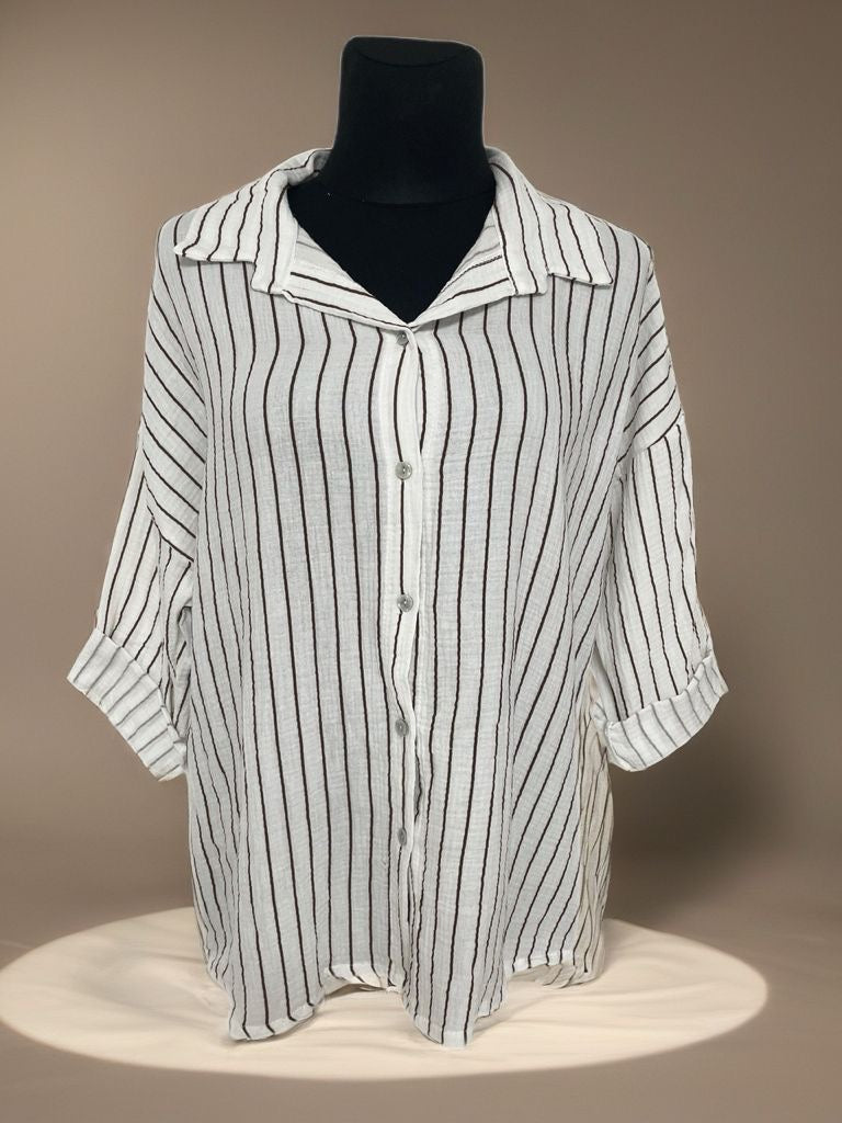 MUSSELIN BLUSE | STREIFENLIEBE