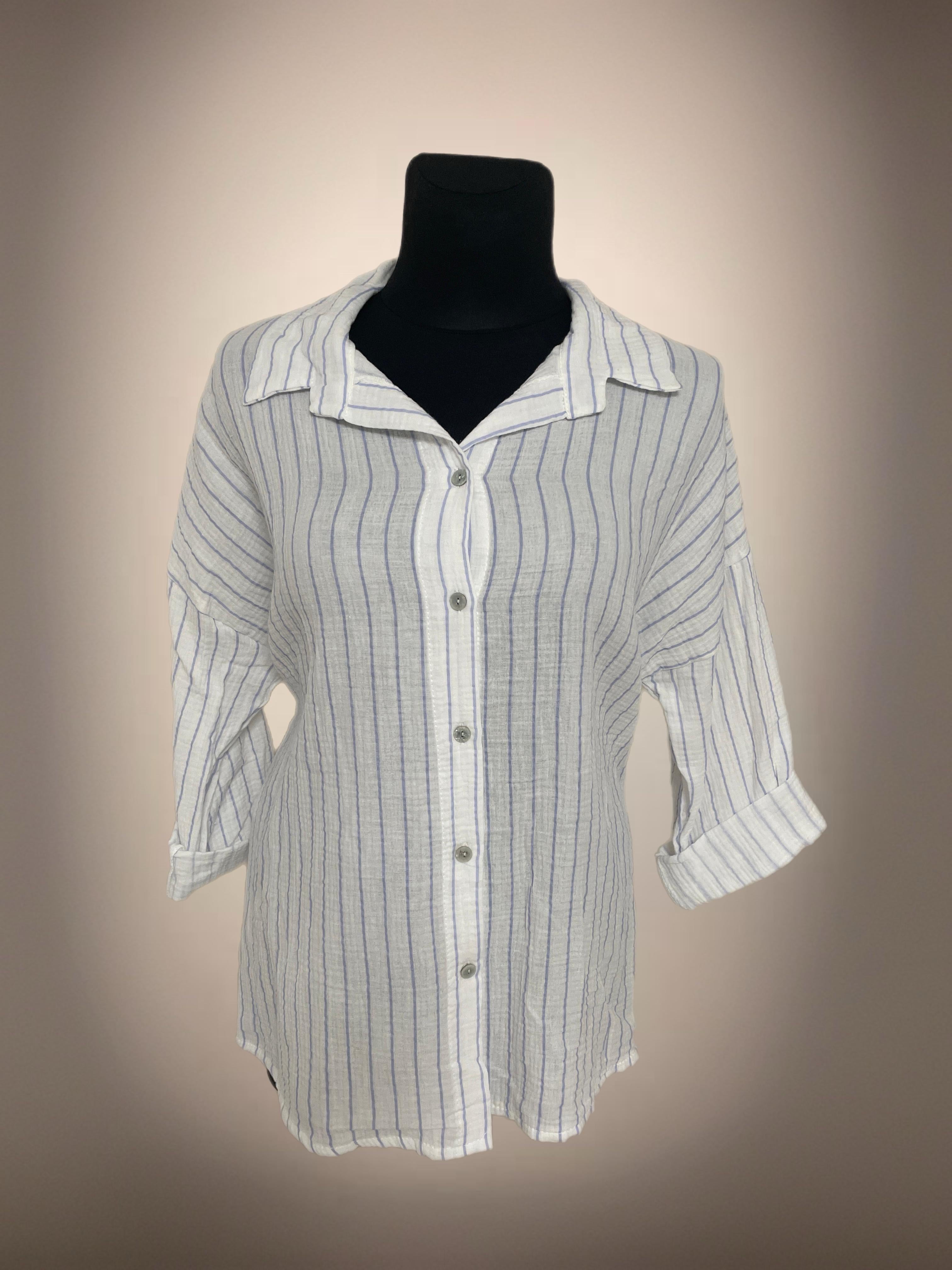 MUSSELIN BLUSE | STREIFENLIEBE