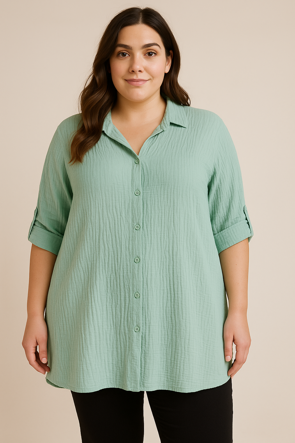 OVERSIZE MUSSELIN BLUSE | AIRA