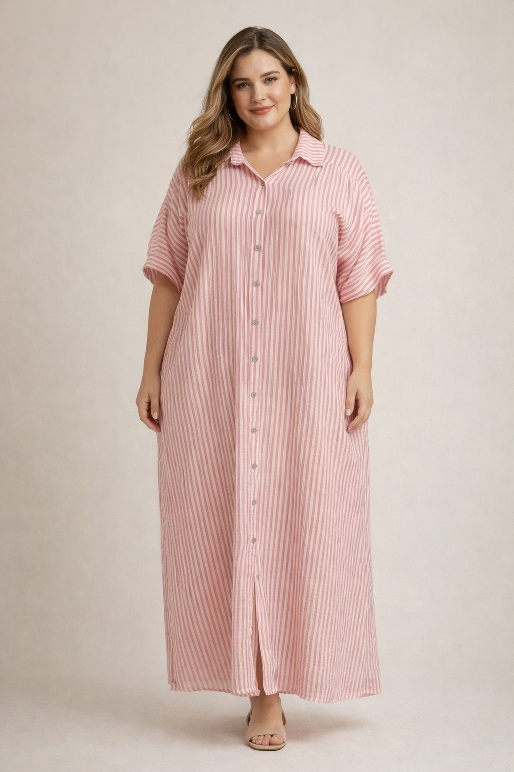CURVY MUSSELIN KLEID | MELORA