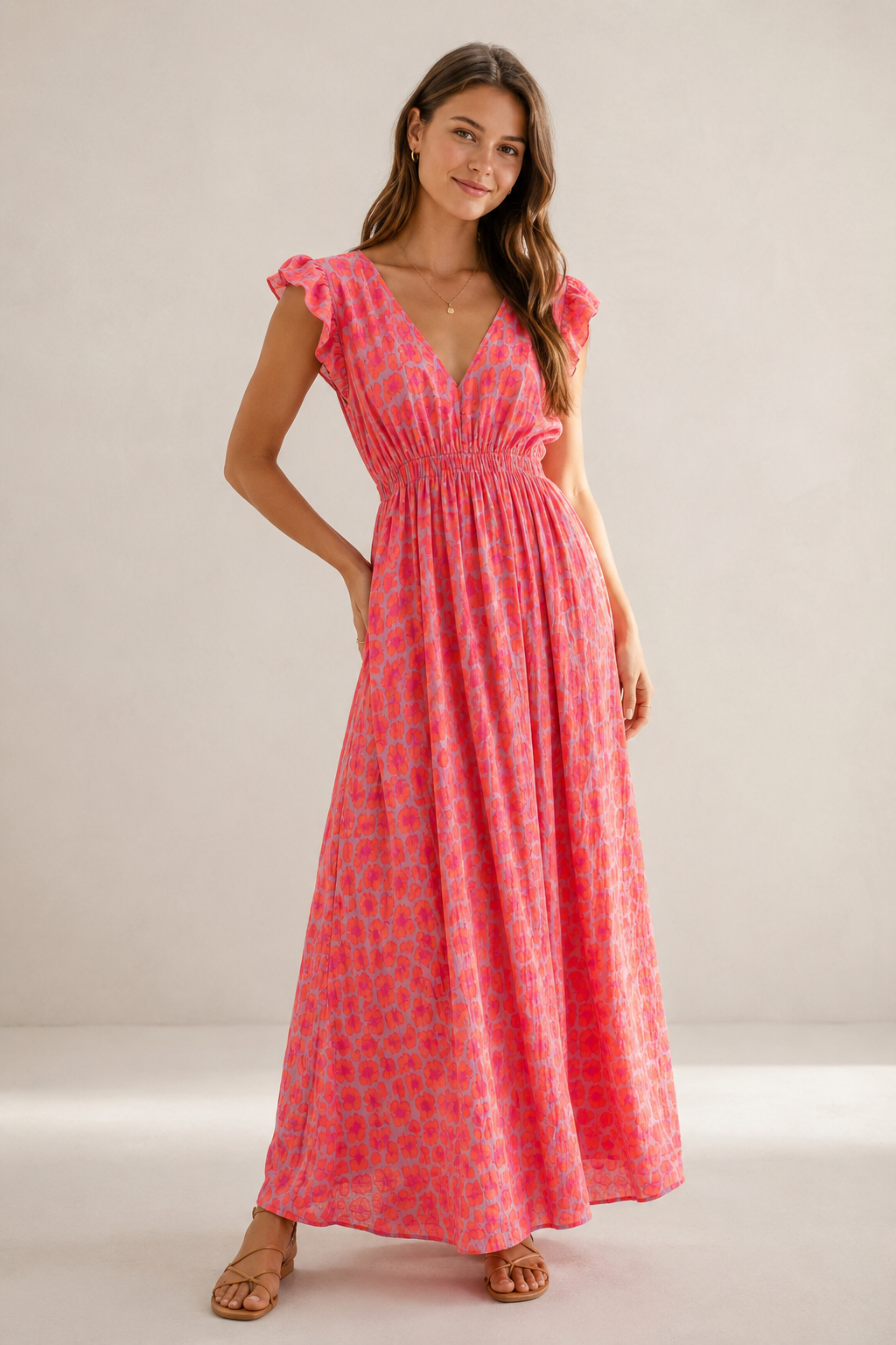 MUSSELIN KLEID | FLAMINGA