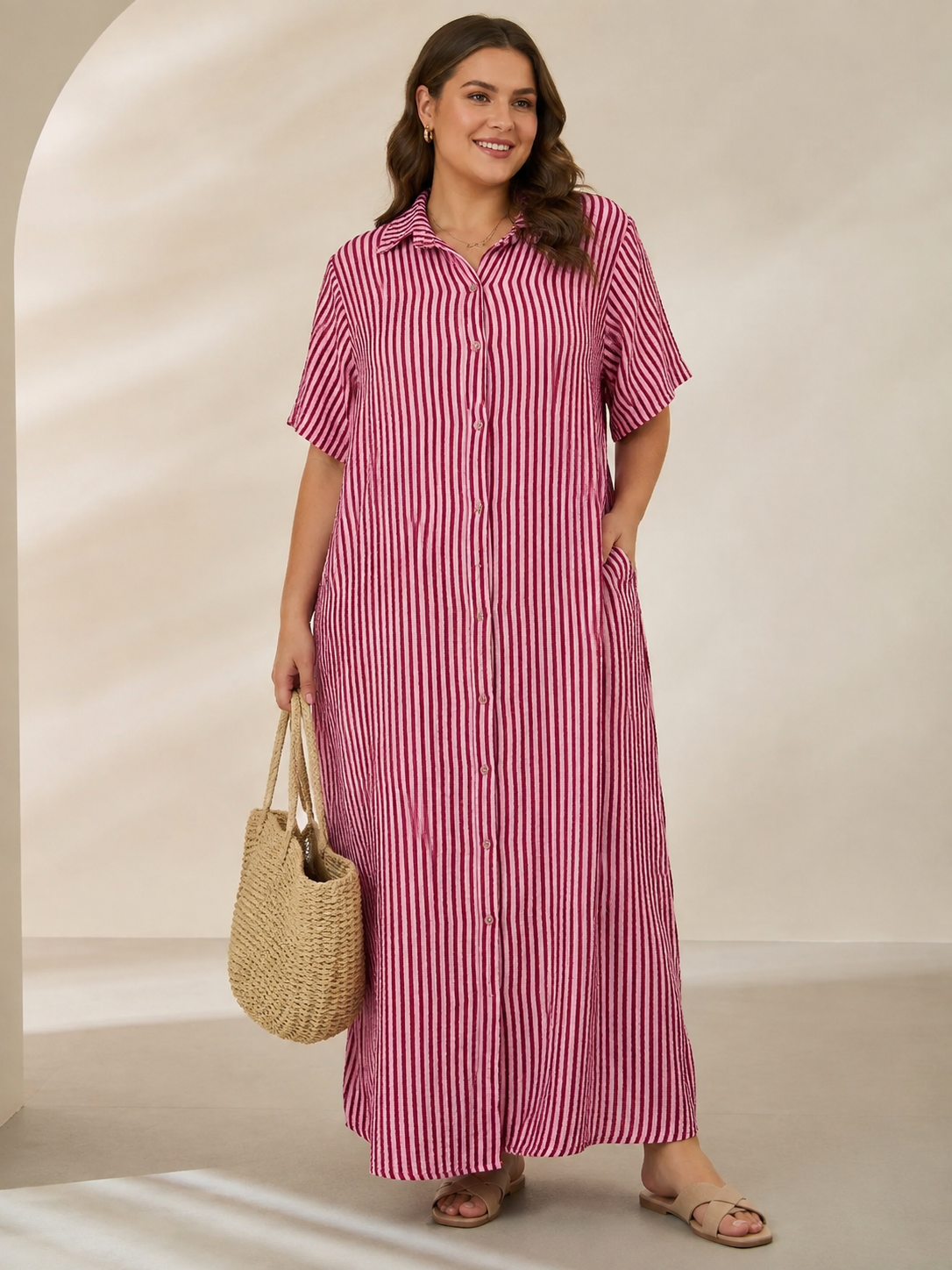 CURVY MUSSELIN KLEID | MELORA