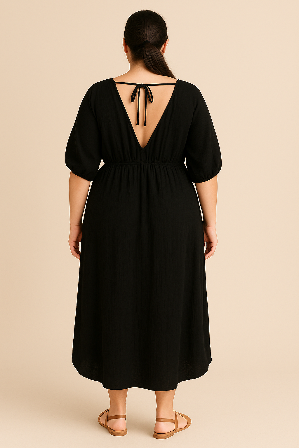 CURVY MUSSELIN KLEID | SILVA