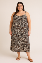 CURVY MUSSELIN KLEID | LEOLITA