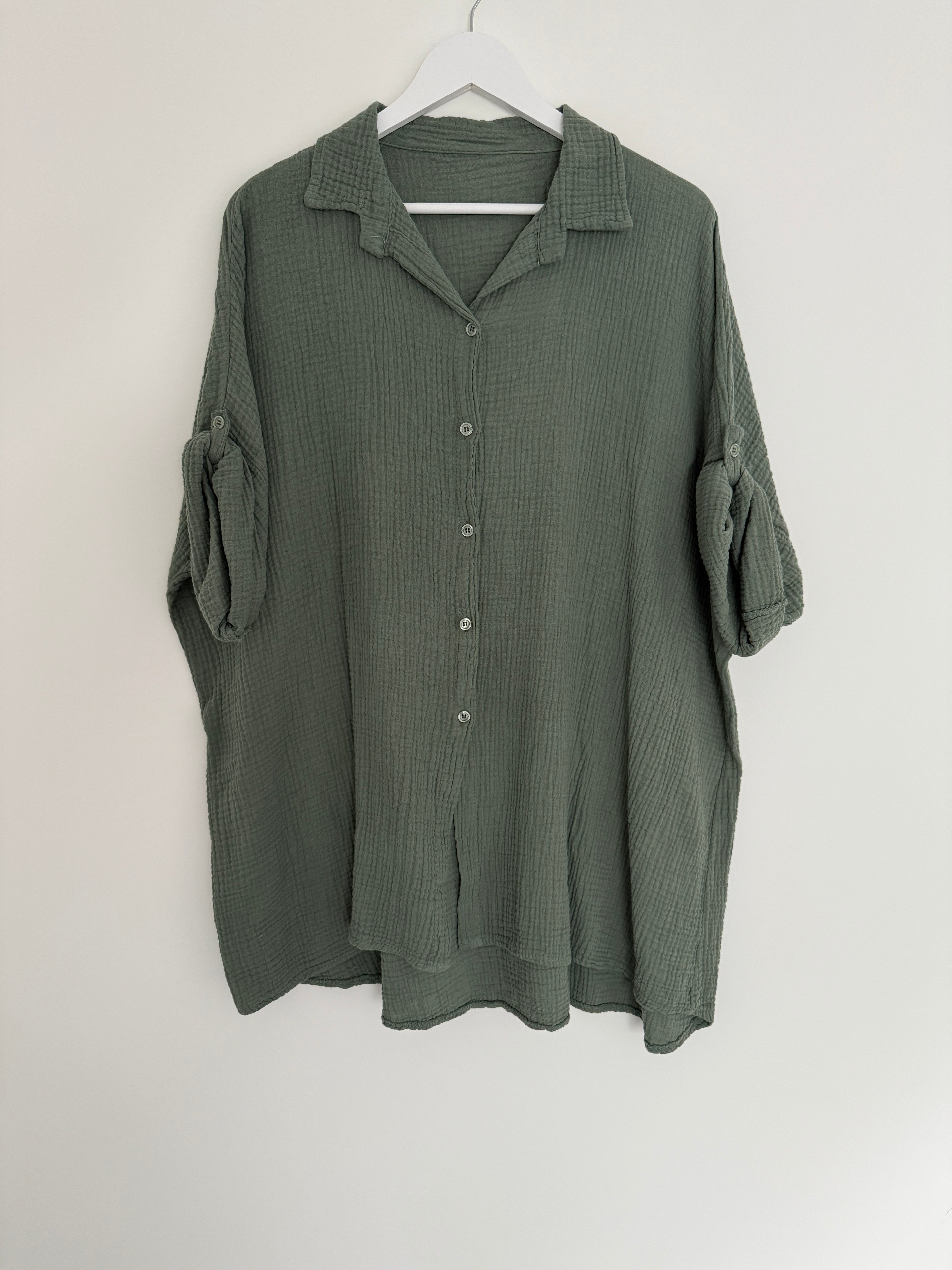 OVERSIZE MUSSELIN BLUSE | AIRA