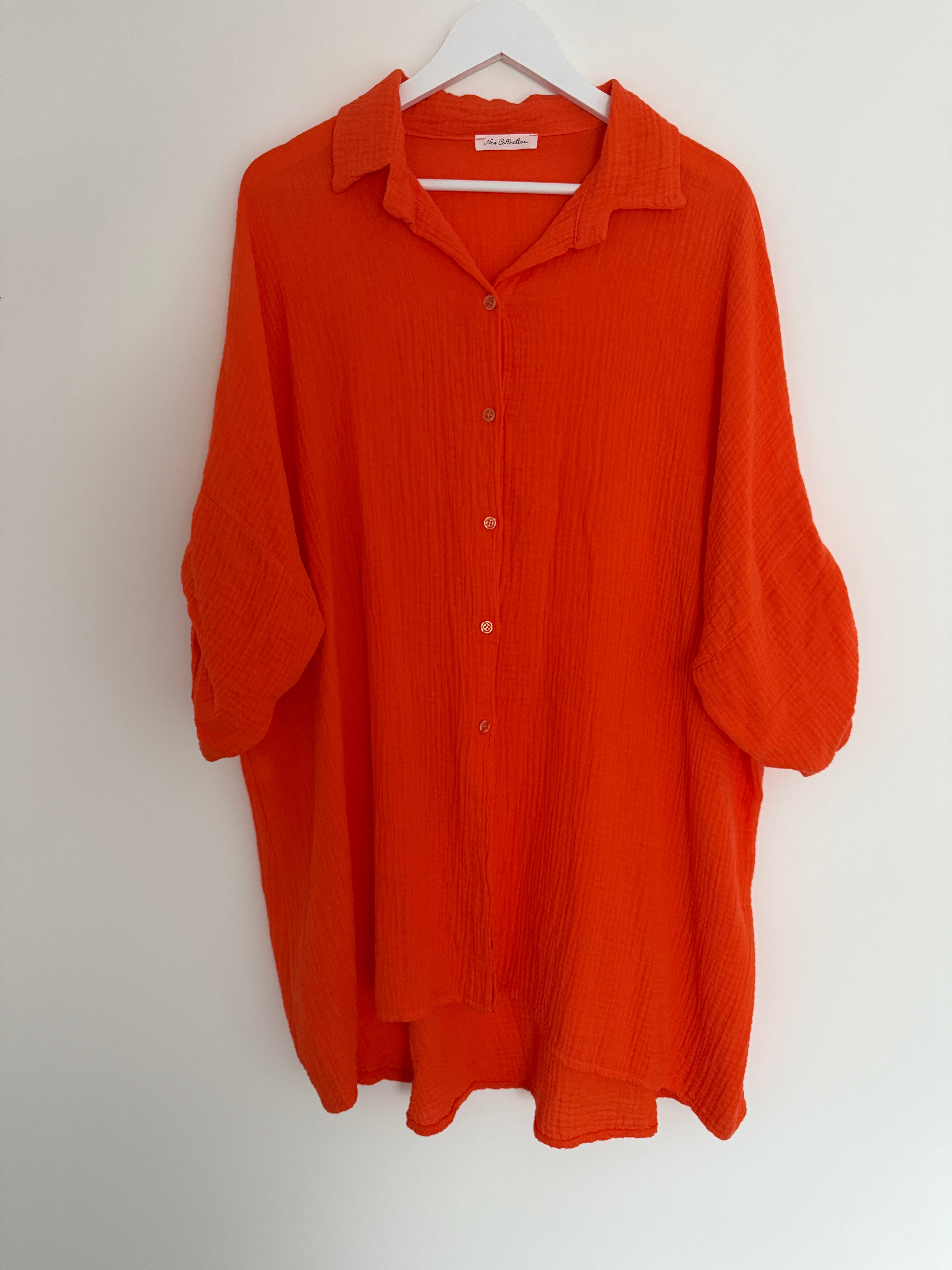 OVERSIZE MUSSELIN BLUSE | AIRA