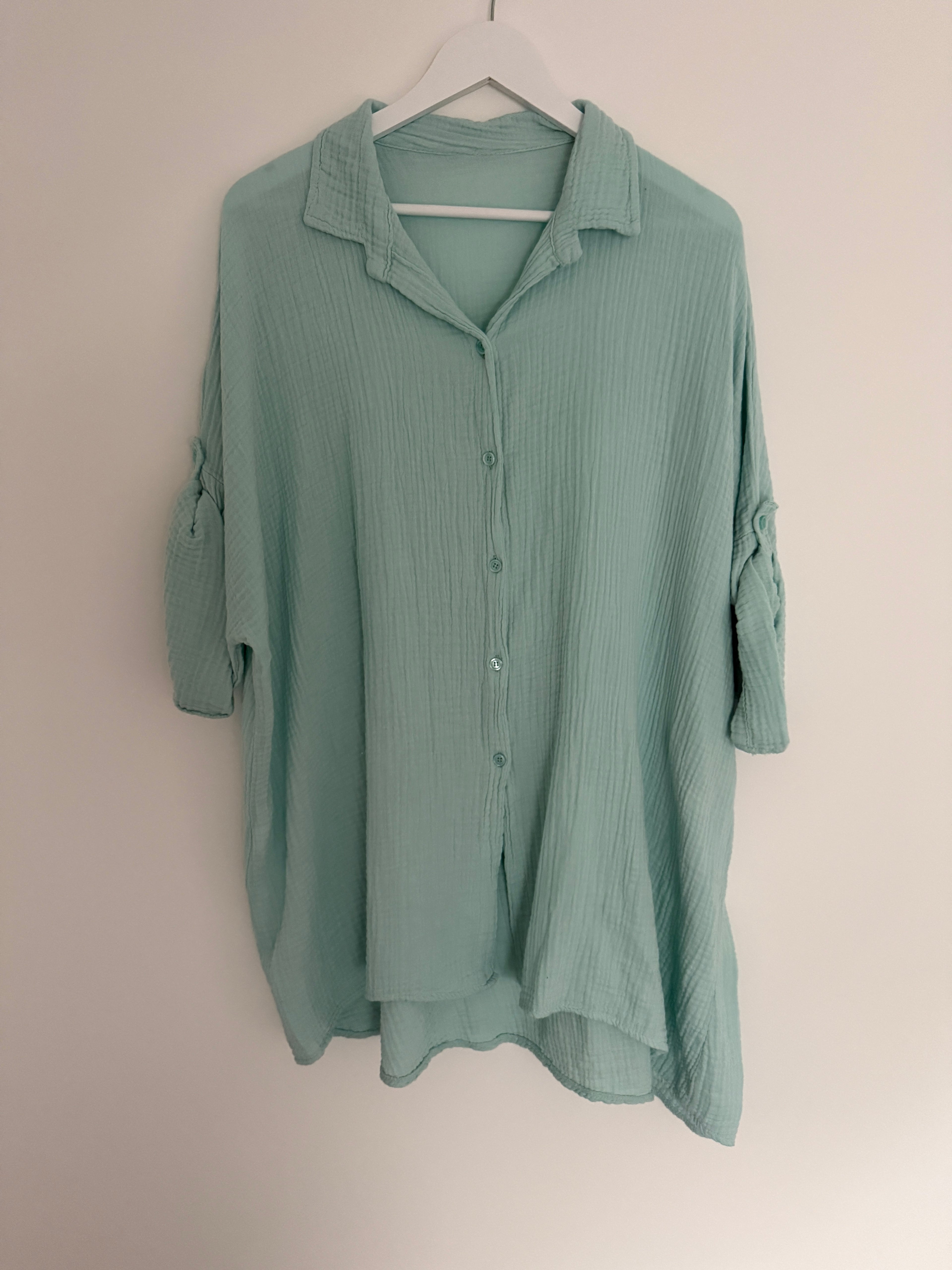 OVERSIZE MUSSELIN BLUSE | AIRA