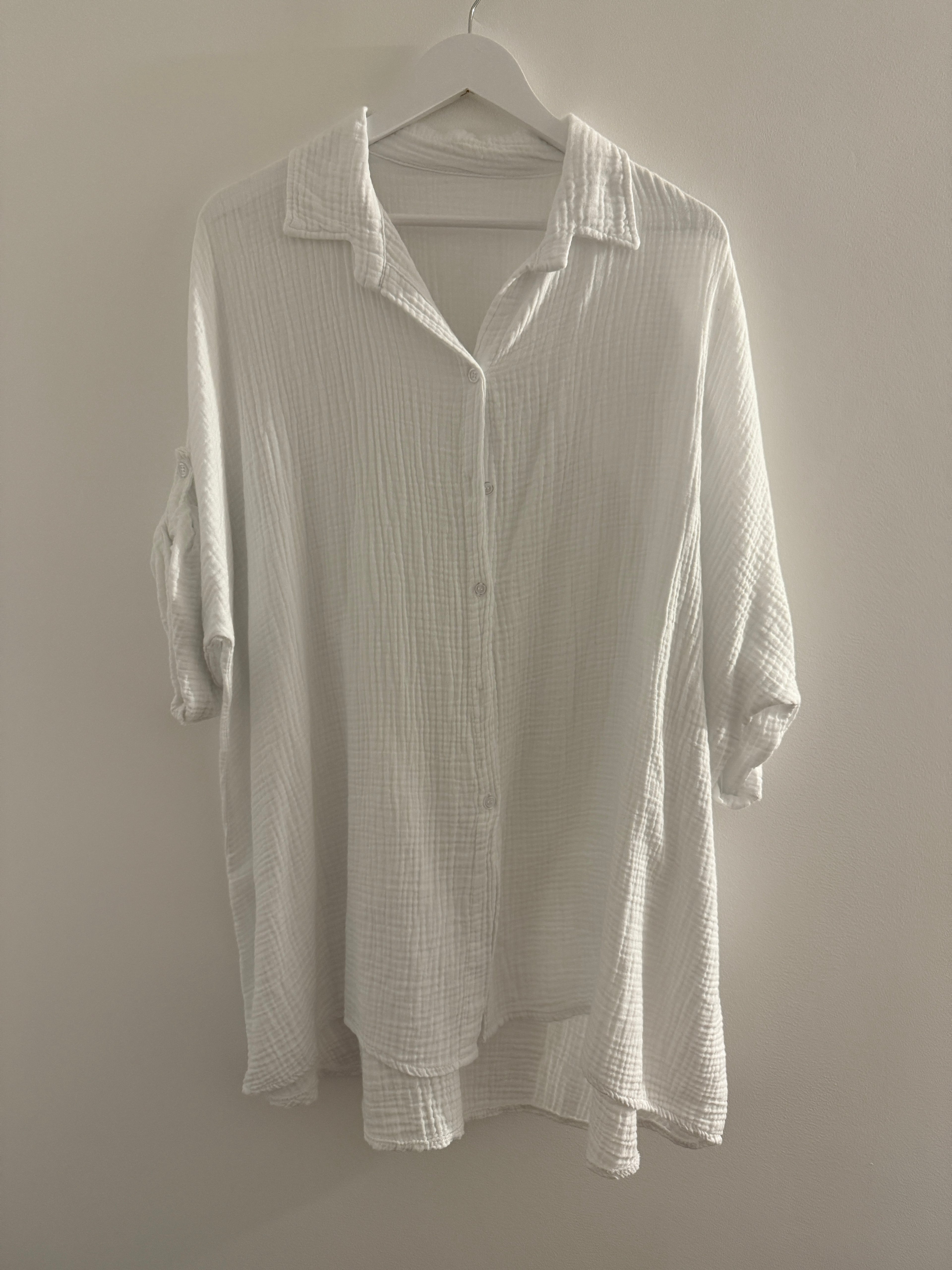 OVERSIZE MUSSELIN BLUSE | AIRA