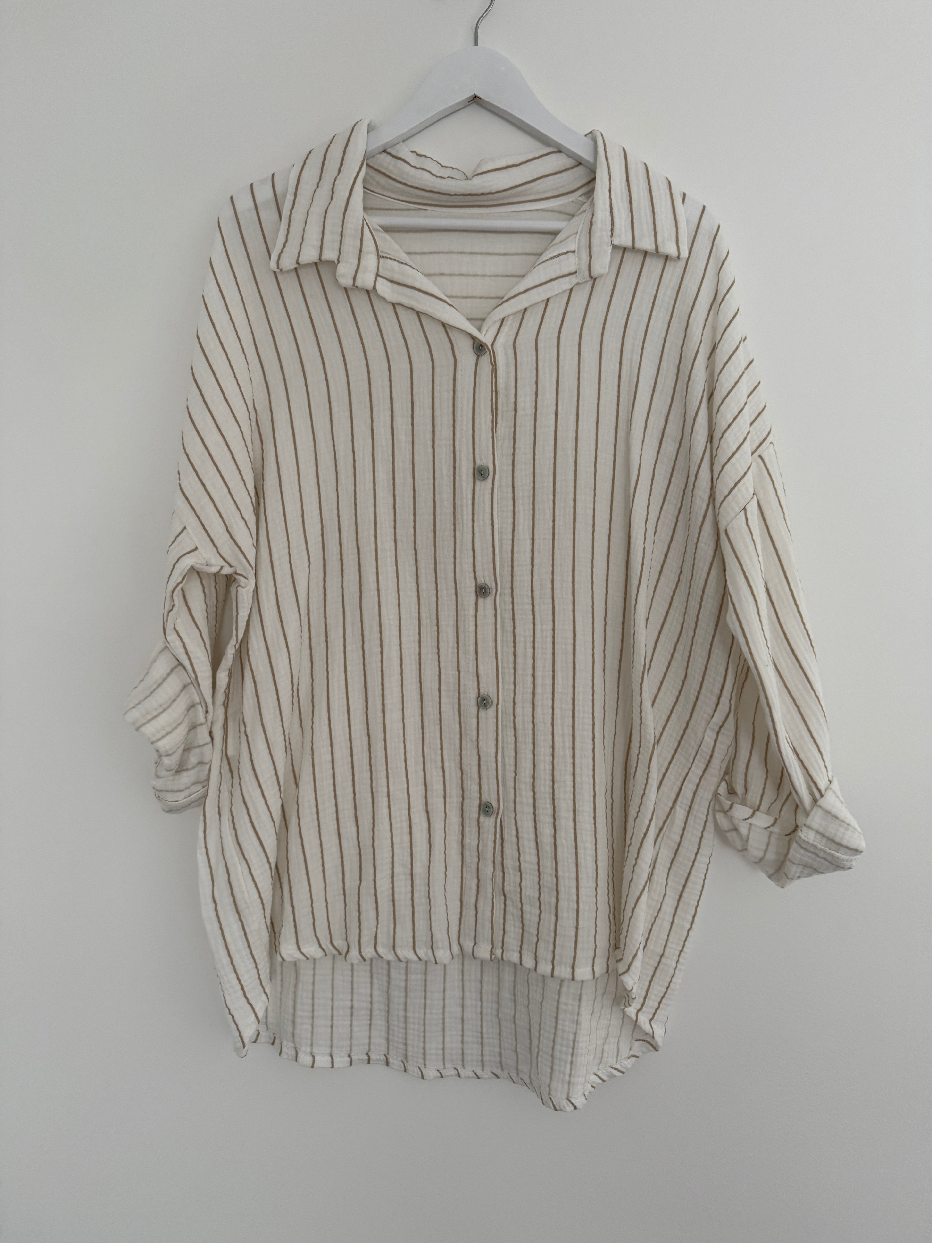 MUSSELIN BLUSE | STREIFENLIEBE