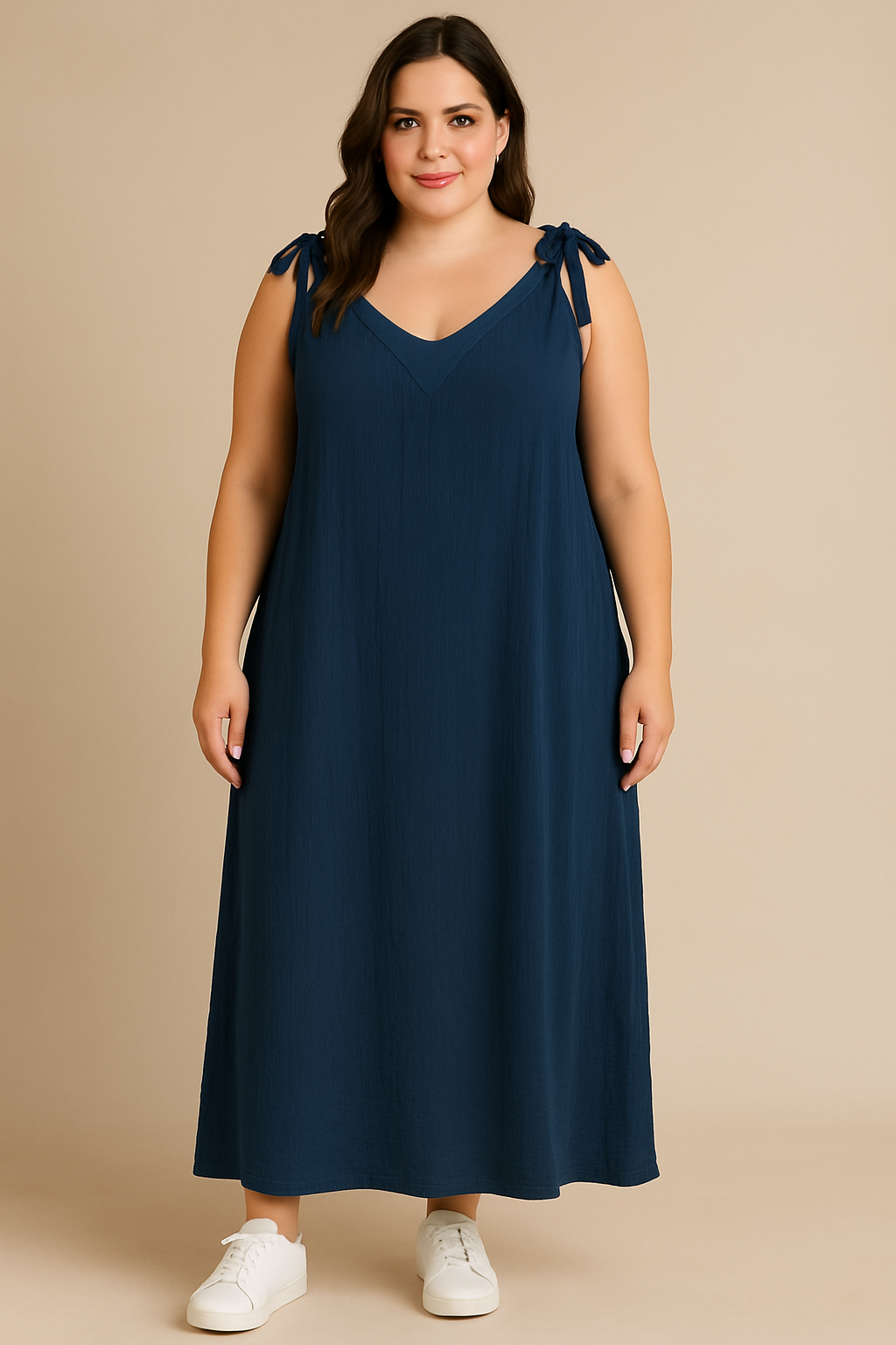CURVY MUSSELIN KLEID | SOMMERTRAUM