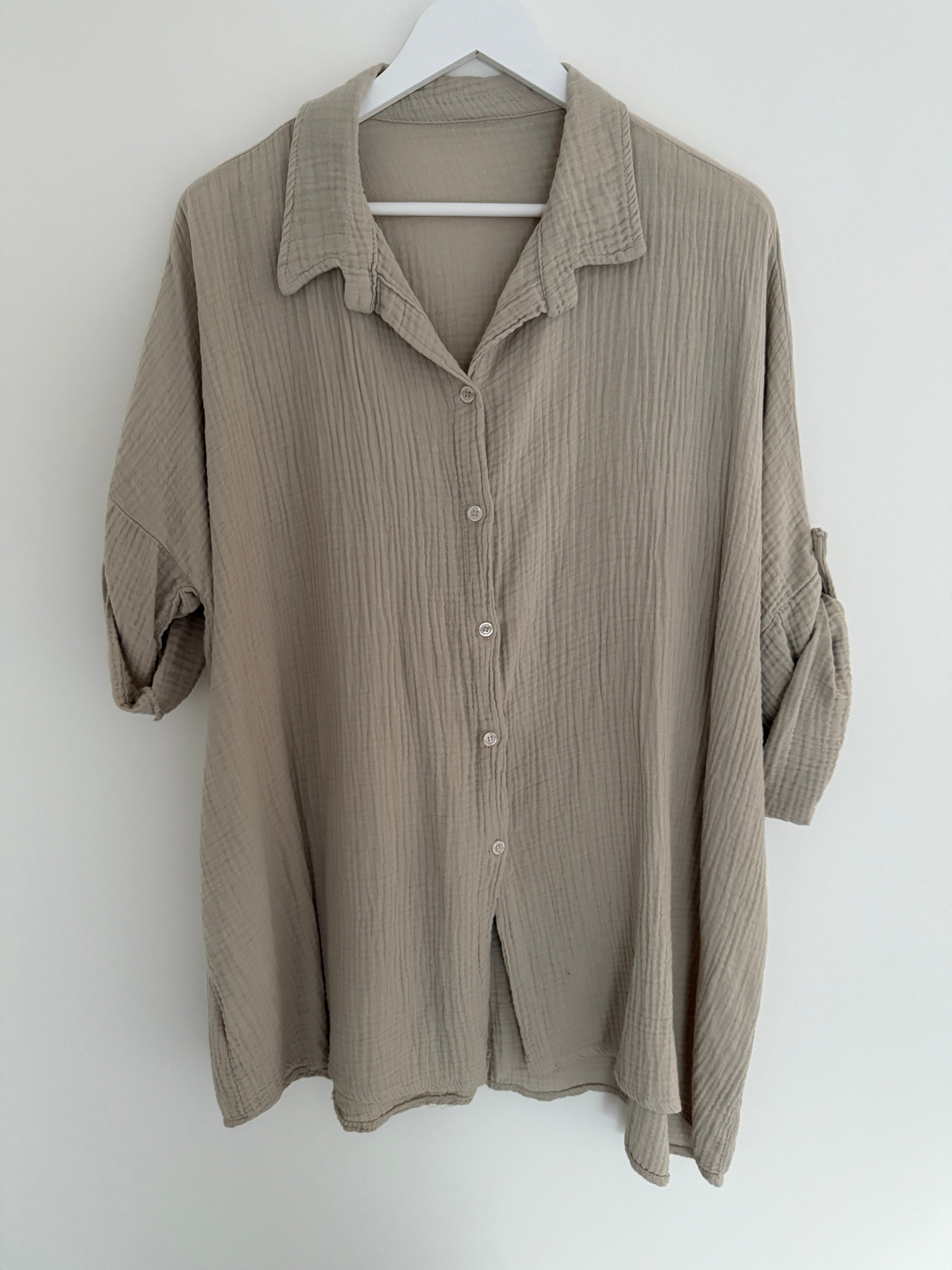 OVERSIZE MUSSELIN BLUSE | AIRA