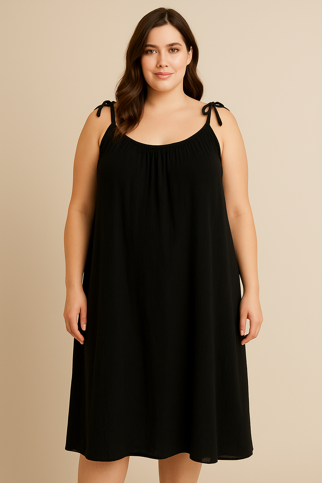 CURVY MUSSELIN KLEID | MESH