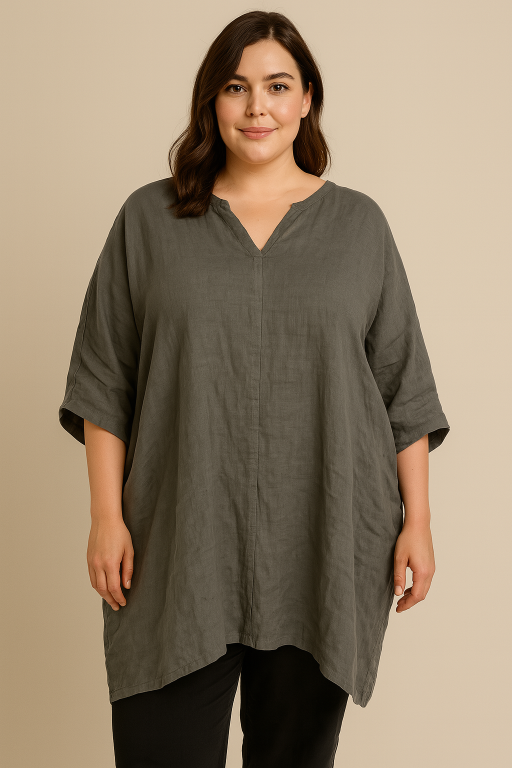 CURVY LEINEN KLEID | KYRA