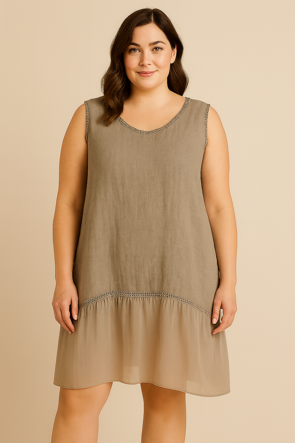 CURVY LEINEN KLEID | MARELLA