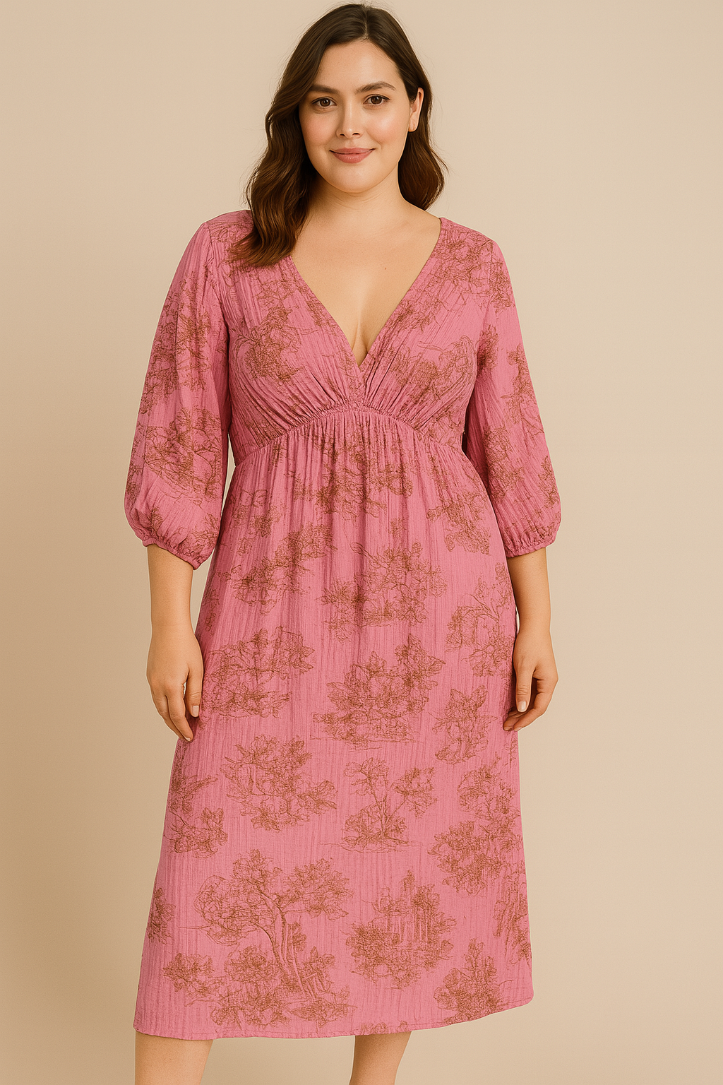 CURVY MUSSELIN KLEID | BABETTE