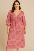 CURVY MUSSELIN KLEID | BABETTE