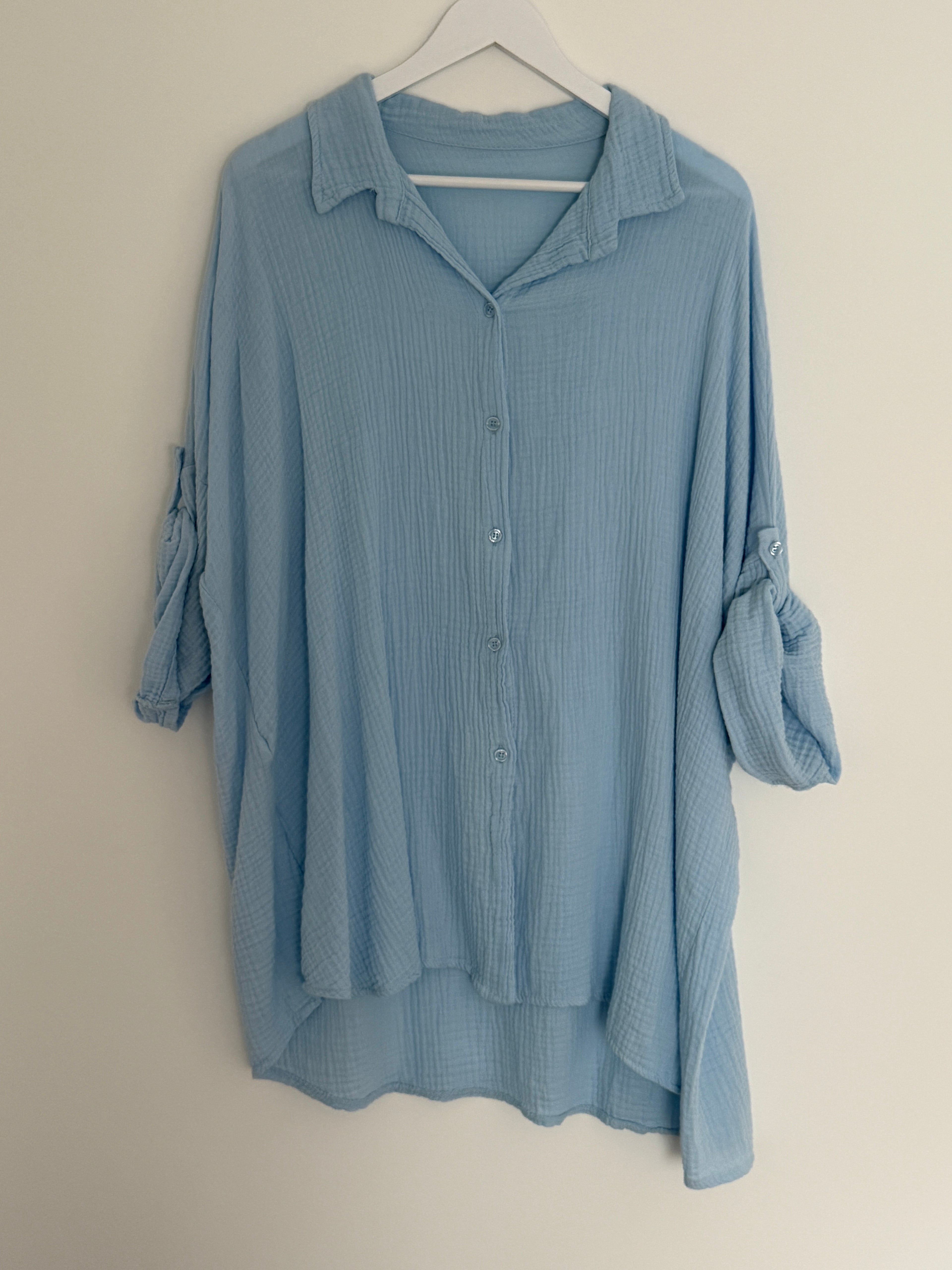OVERSIZE MUSSELIN BLUSE | AIRA
