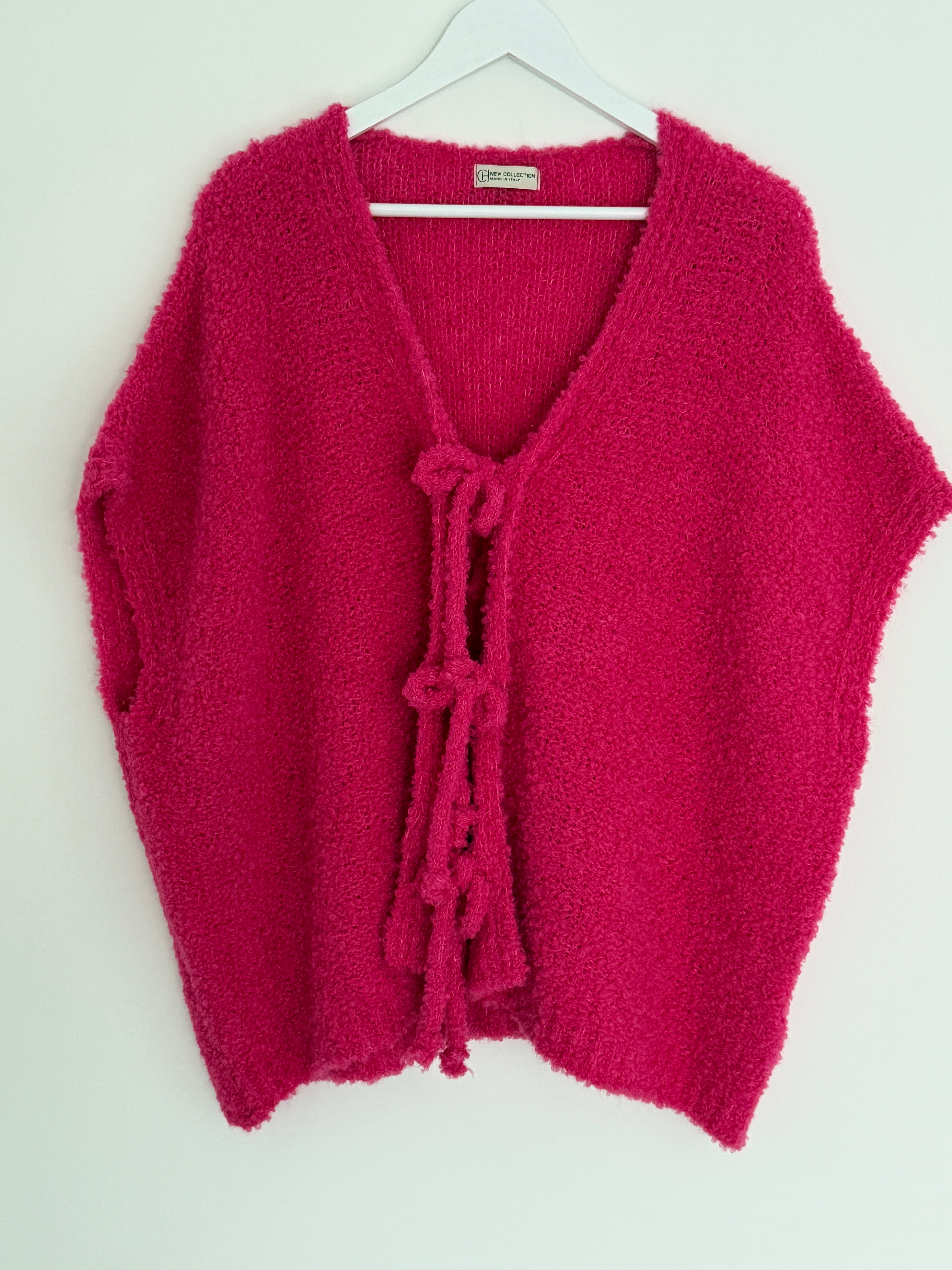 CURVY BOUCLÉ STRICKWESTE | ROSSO