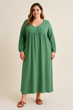 CURVY MUSSELIN KLEID | TANJA