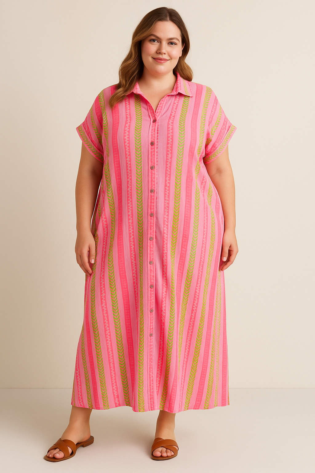 CURVY MUSSELIN KLEID | VIRELLE