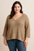CURVY BOUCLÉ-PULLOVER | NUVÉ