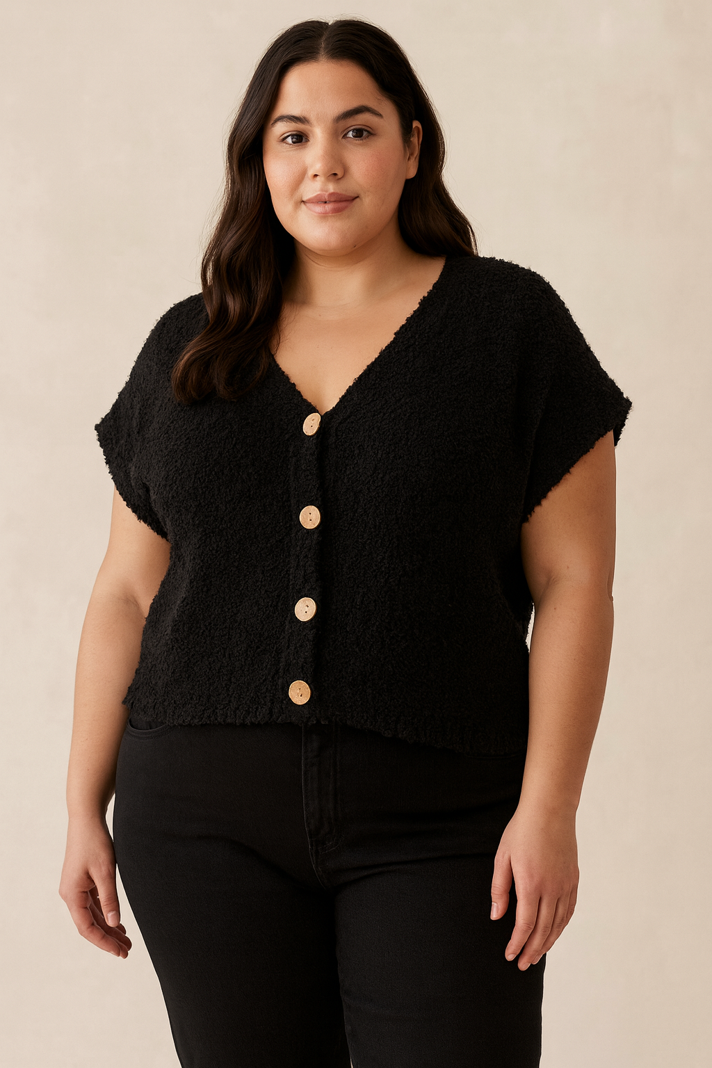 CURVY BOUCLÉ STRICKWESTE | ROSSA