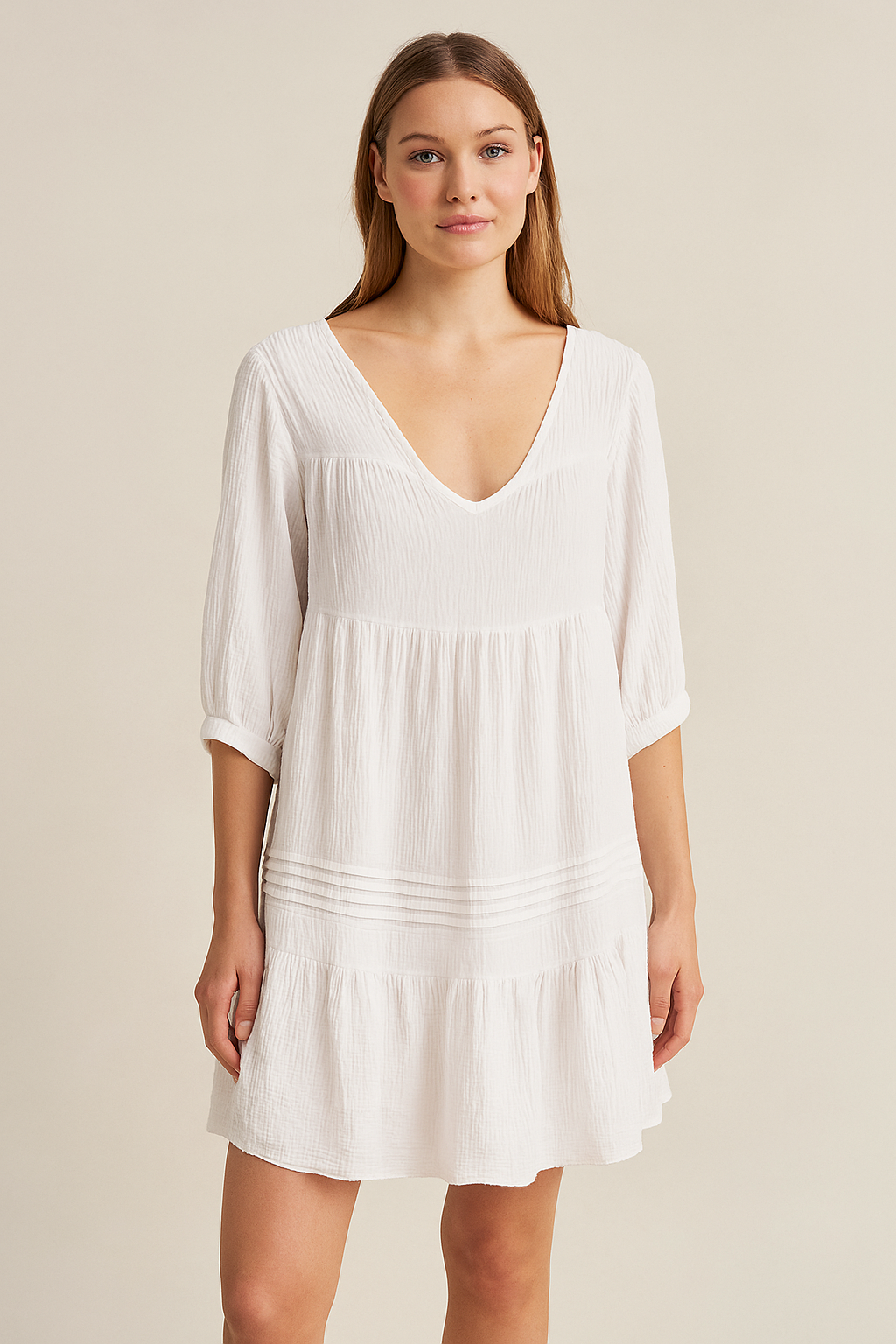 MUSSELIN KLEID | CLOUDY