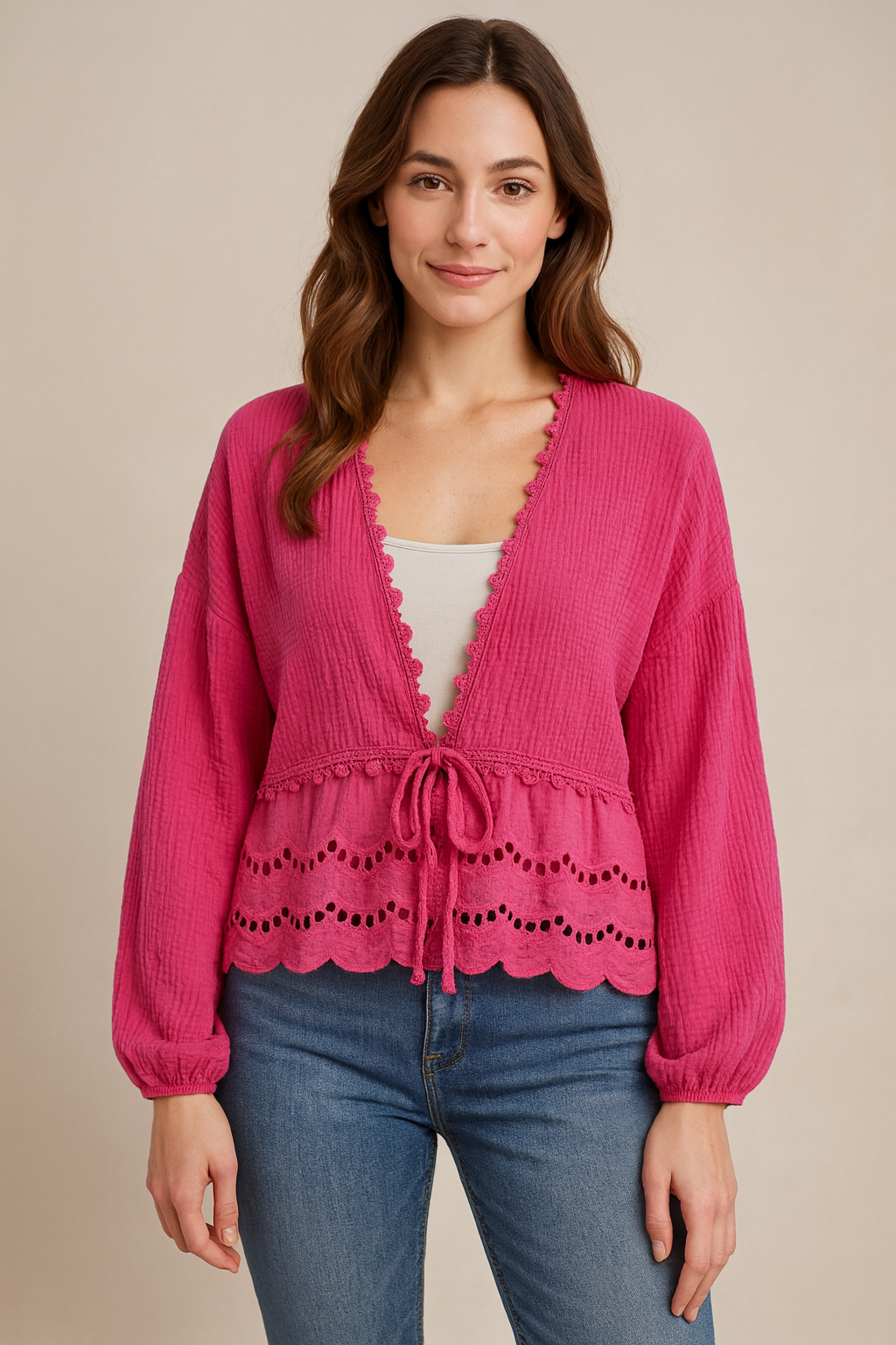 MUSSELIN BLUSE | TRENDORA