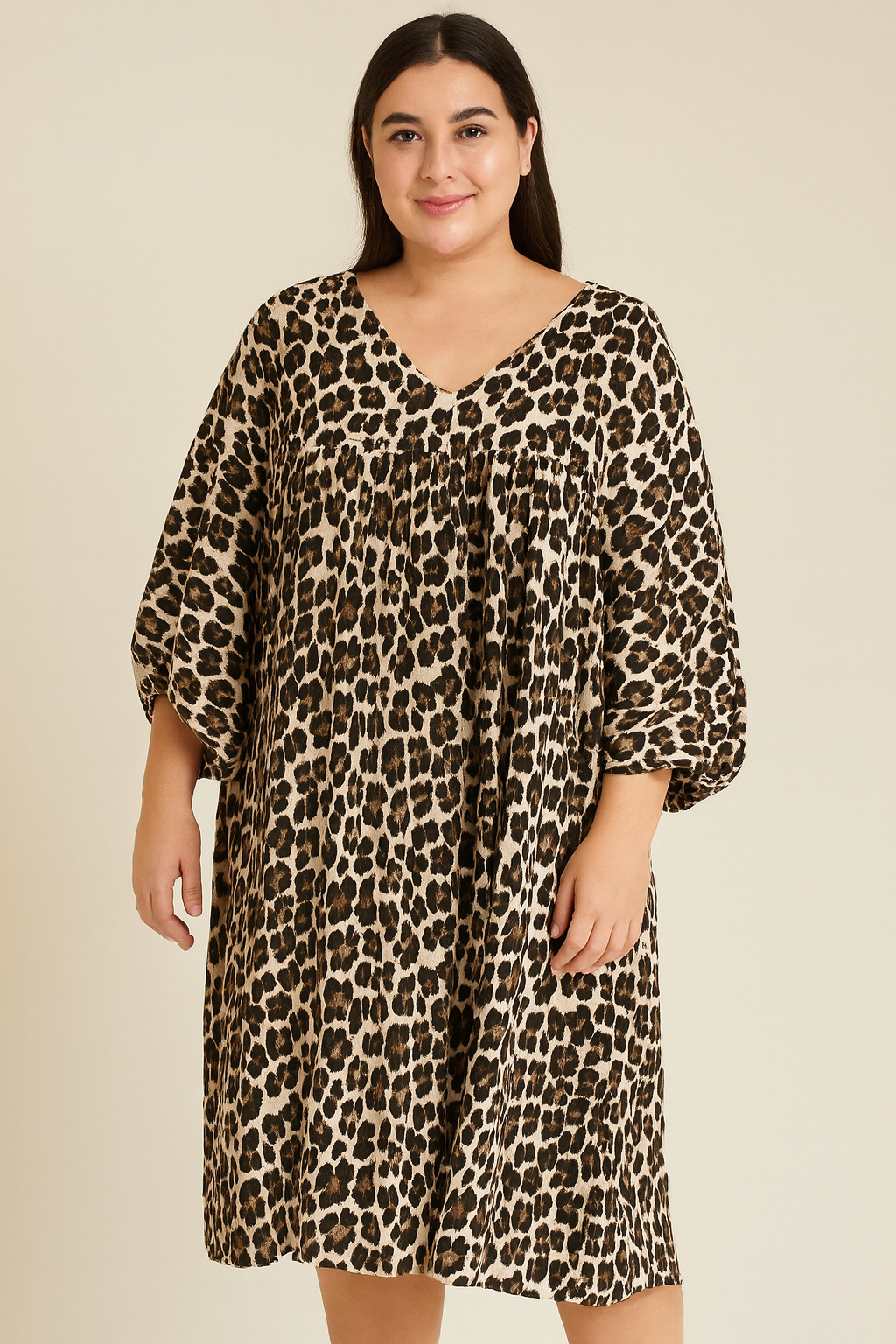 CURVY MUSSELIN KLEID | SPIRIT